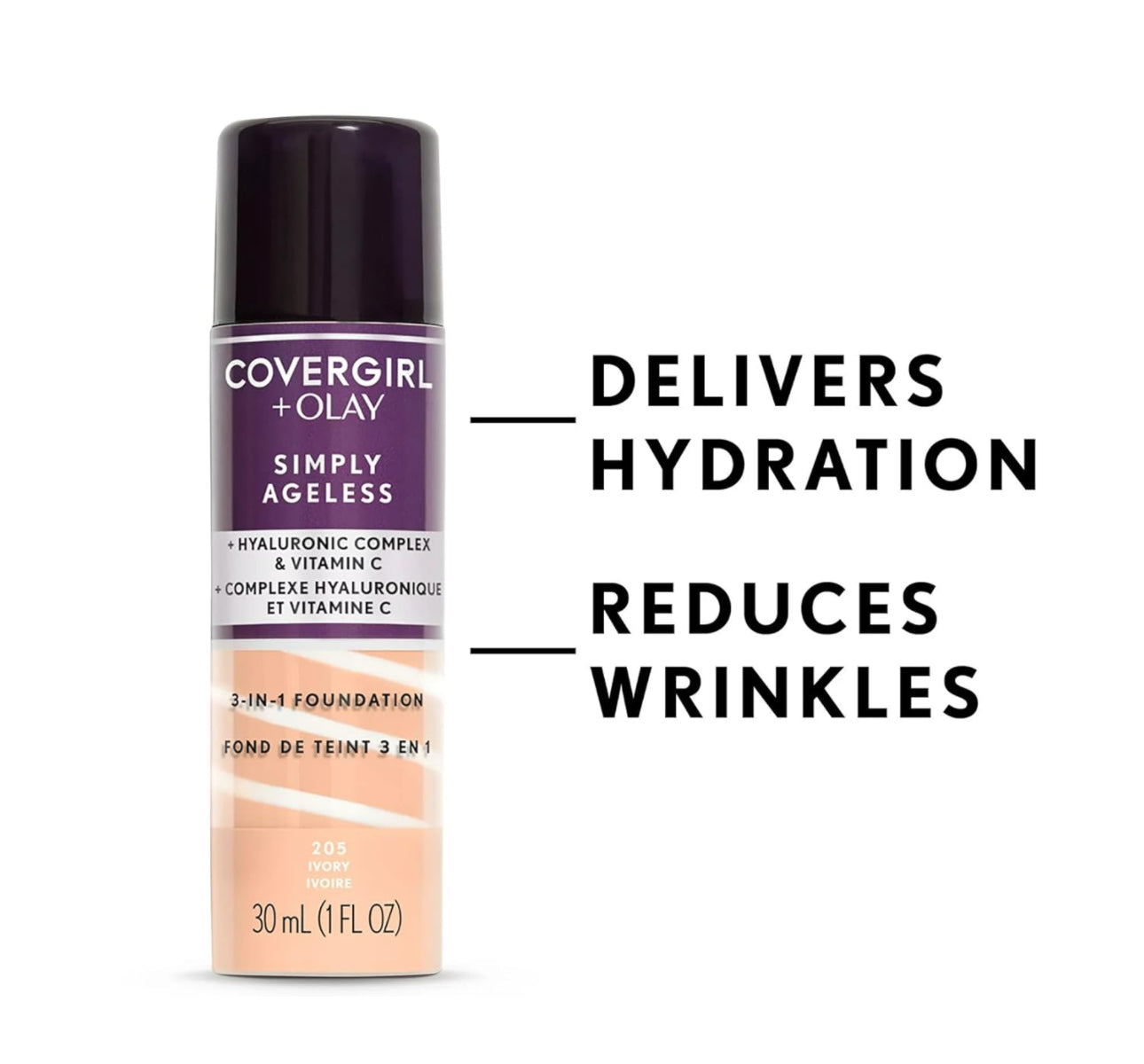 BASE DE MAQUILLAJE LIQUIDA 3 IN 1 (COVERGIRL & OLAY SIMPLY AGELESS