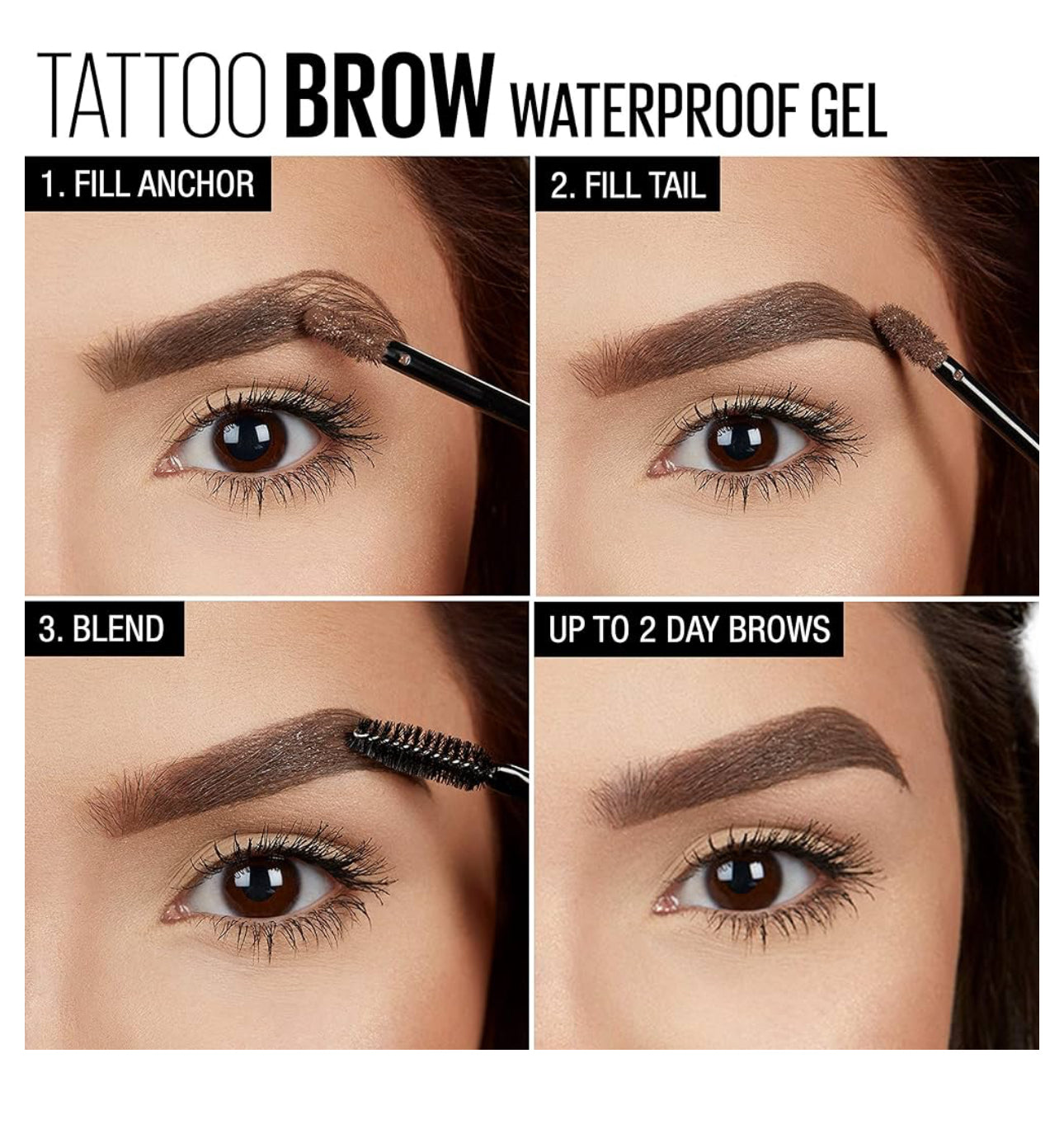 MAQUILLAJE PARA DISENO DE CEJAS EN GEL A PRUEBA DE AGUA TATTO STUDIO (MAYBELLINE NEW YORK )