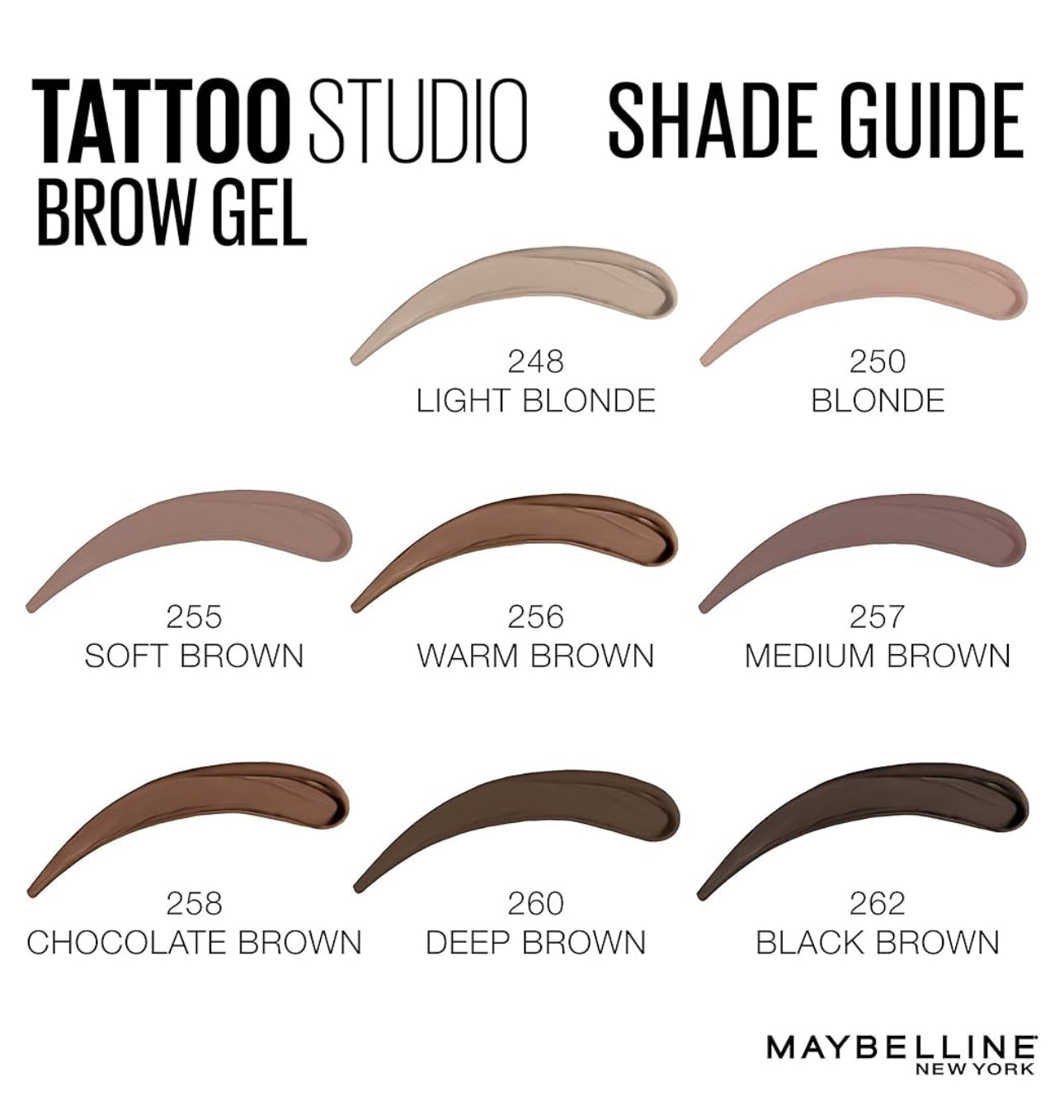 MAQUILLAJE PARA DISENO DE CEJAS EN GEL A PRUEBA DE AGUA TATTO STUDIO (MAYBELLINE NEW YORK )