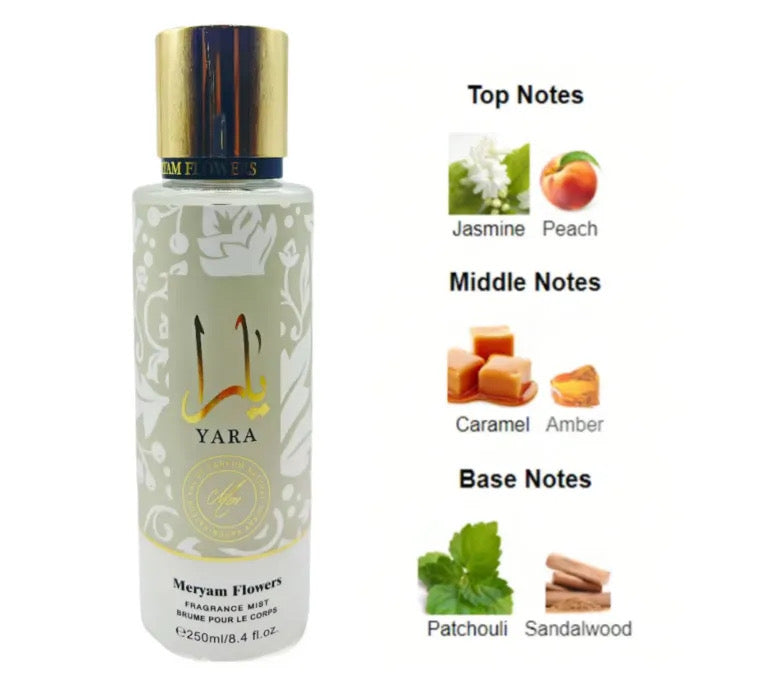 YARA  COLONIA ARABE PARA EL CUERPO (BODY  SPRAY )